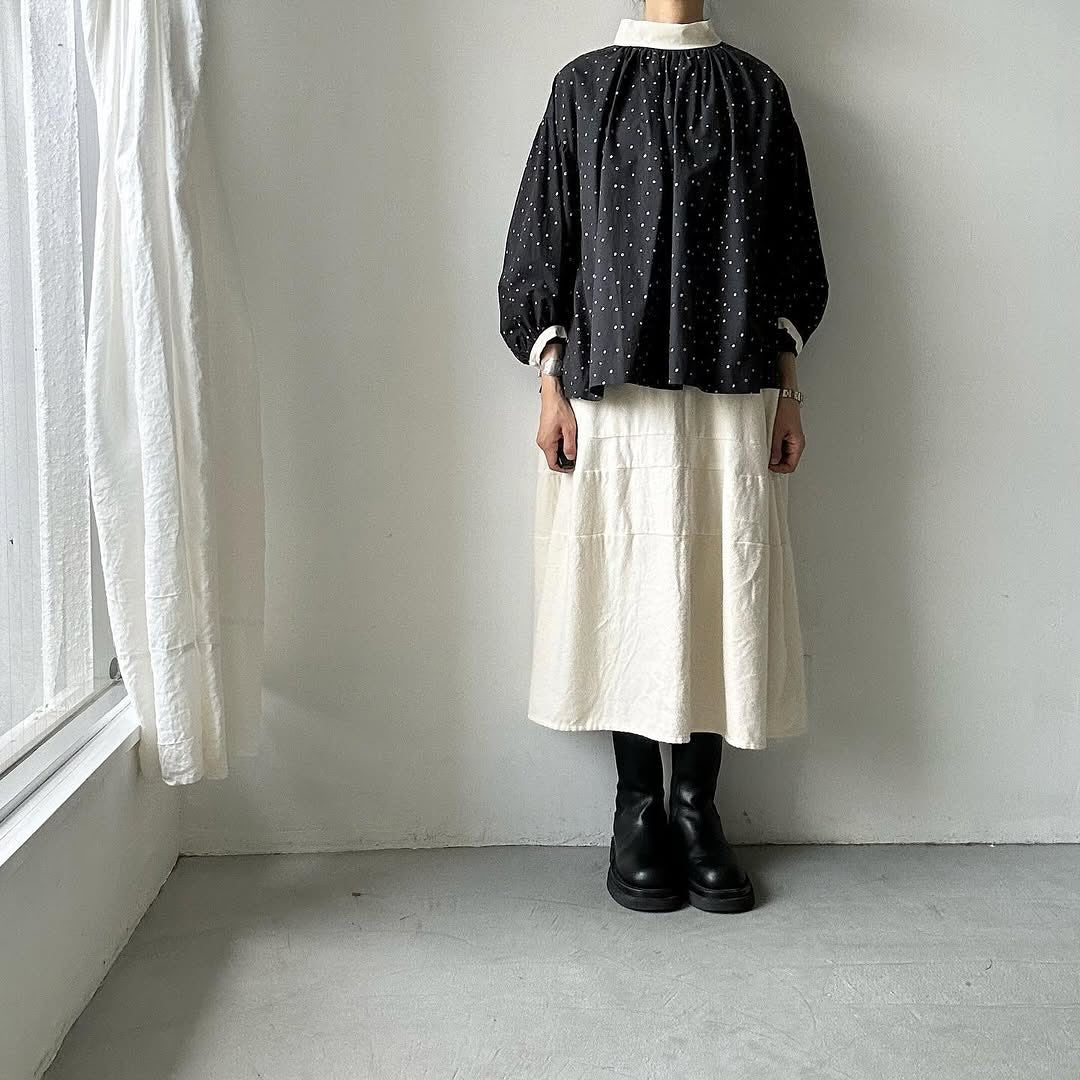 MAGALI コットンリネンスノーウィープルオーバー