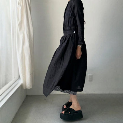 R&D.M.Co  シェーディングチェックサロンエプロン