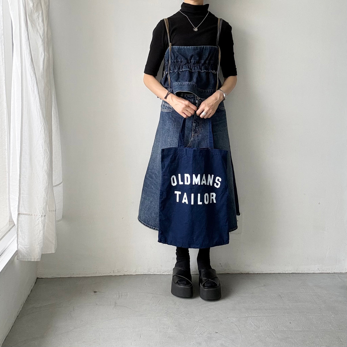 OLDMANS TAILOR  OMTプリントコーデュロイトートバッグ