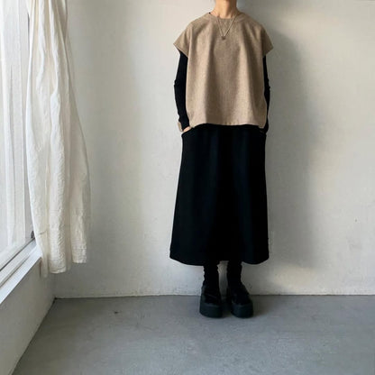 Linenya  ウール混ベスト　ベージュ