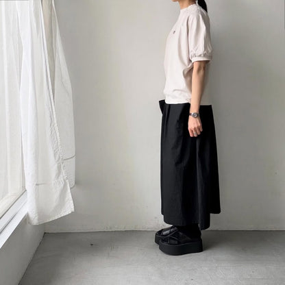 MAGALI コットン天竺ギャザースリーブカットソー　オートミール
