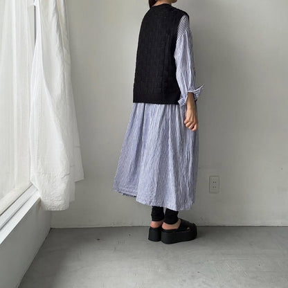 atelier naruse  コットンバスケット編みニットベスト