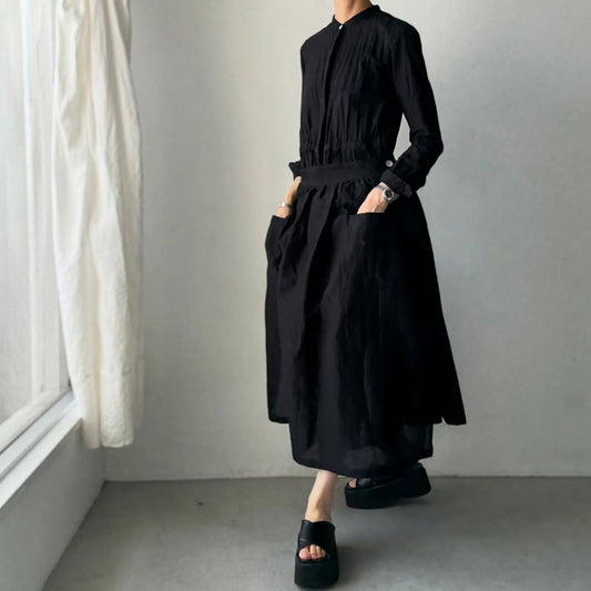 R&D.M.Co  シェーディングチェックサロンエプロン