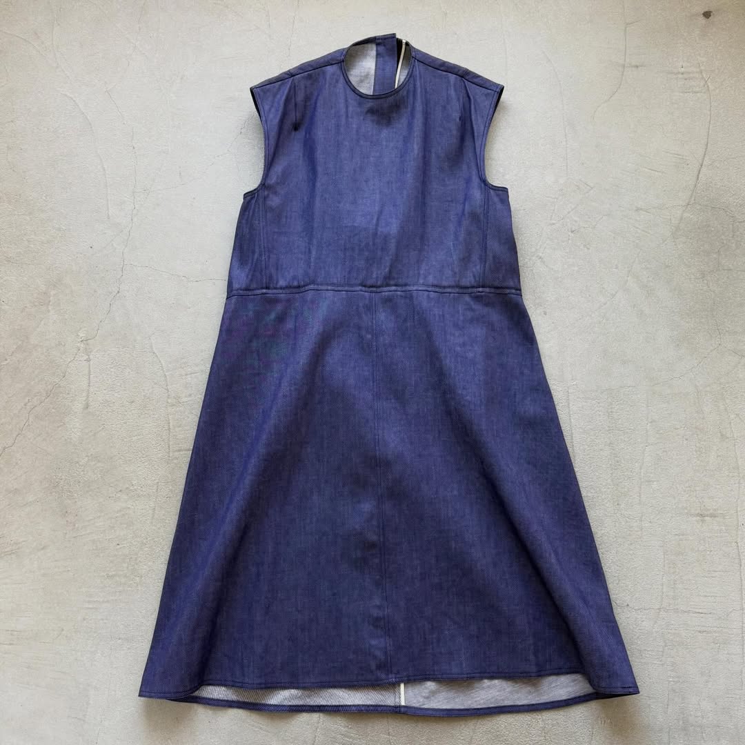 R&D.M.Co コットンデニムハンチドバックドレス