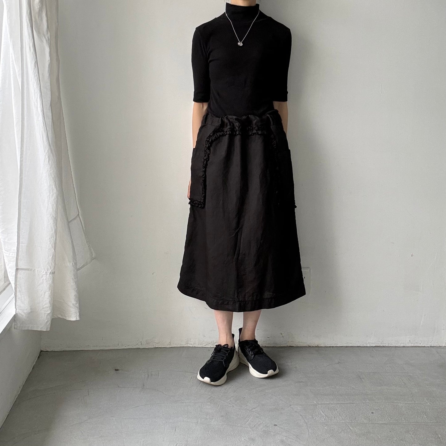 R&D.M.Co  リネンガーメントダイフリルデコレーションスカート