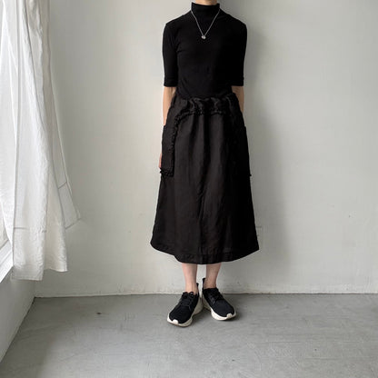 R&D.M.Co  リネンガーメントダイフリルデコレーションスカート