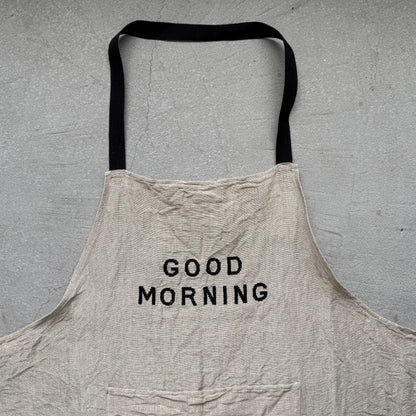 R&D.M.Co  GOOD MORNINGリネンエプロン
