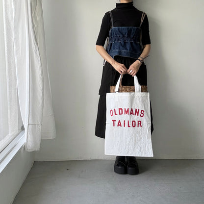 OLDMANS TAILOR  OMTプリントテクスチャートートバッグ　ホワイト