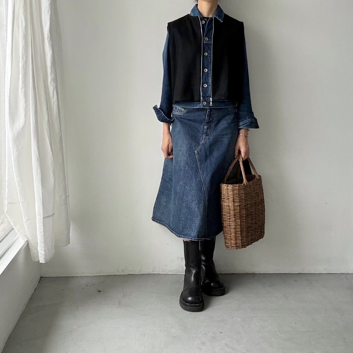 R&D.M.Co  ミドルスムースシャーリングベスト