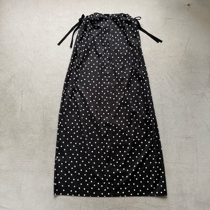 cion  コットン水玉ショルダーリボンワンピース