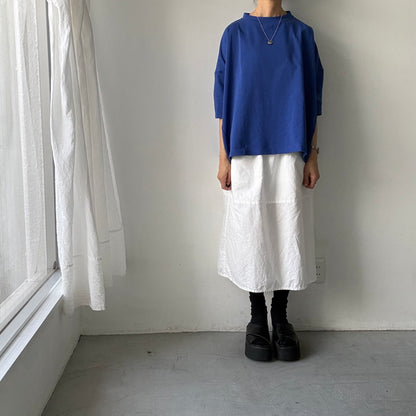 🟡水曜日入荷分予約受付中🟡 Linenya  テラヴェ7分袖Tシャツ　ブルー