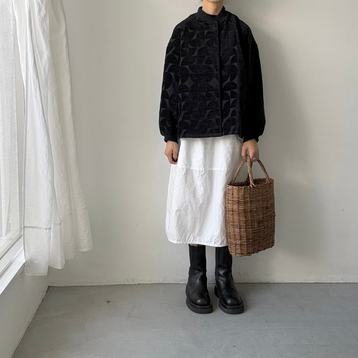 kijinokanosei  バックタックブルゾン