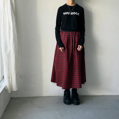 R&D.M.Co YOU ROCK  長袖Tシャツ　ブラック