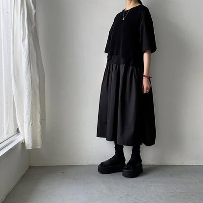 cion コットンTシャツコンビワンピース