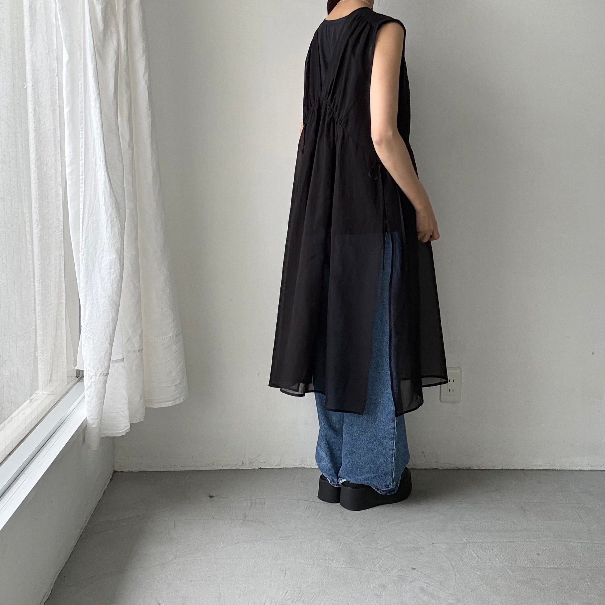 TENNE HANDCRAFTED MODERN オーガンジー2wayロングドレス – blanc