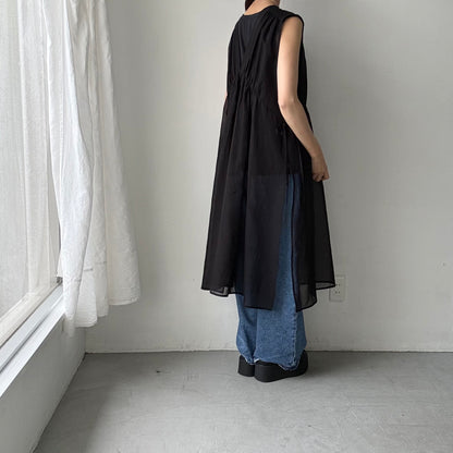 TENNE HANDCRAFTED MODERN オーガンジー2wayロングドレス