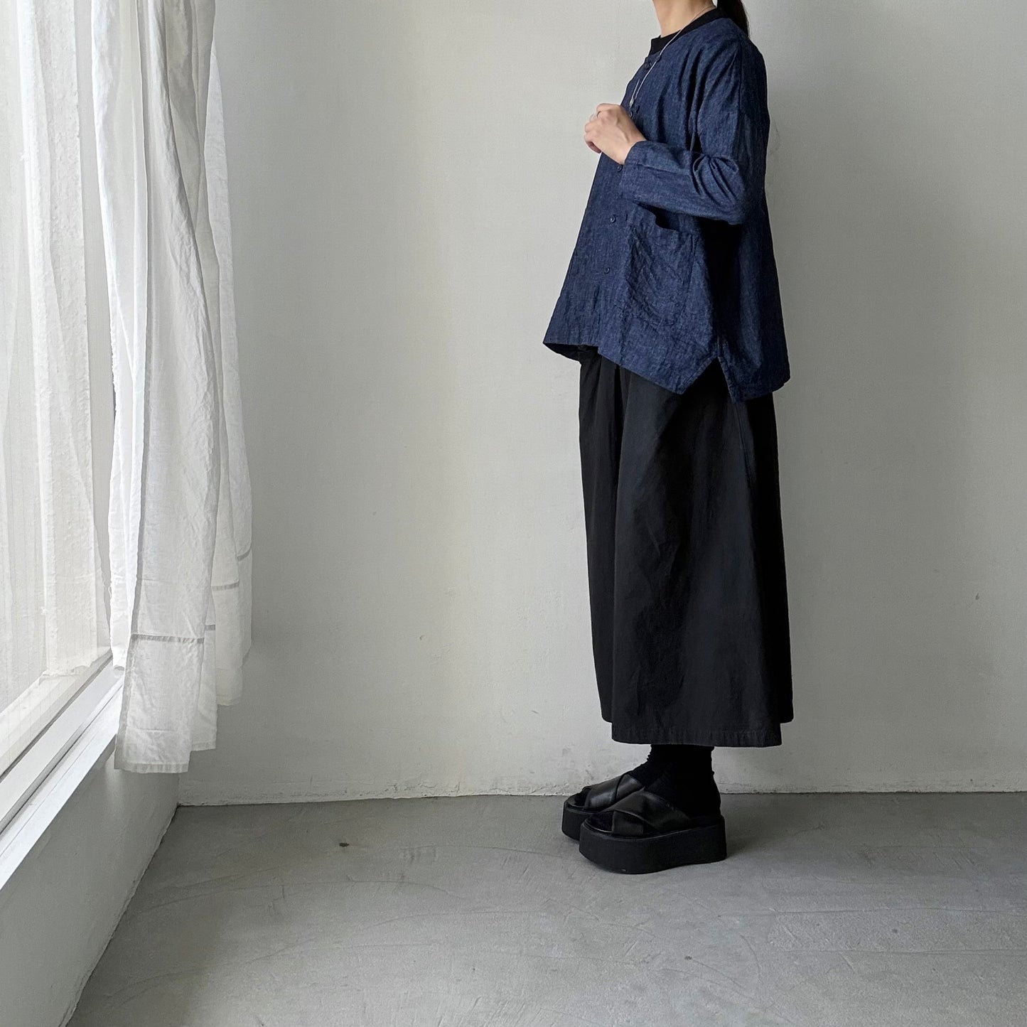 jujudhau デッドストックデニムダブルボタンシャツ