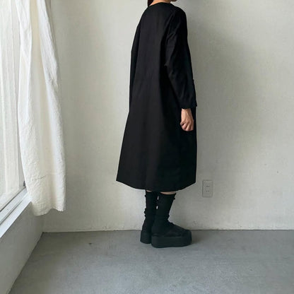 jujudhau コットンツイルイージードレス