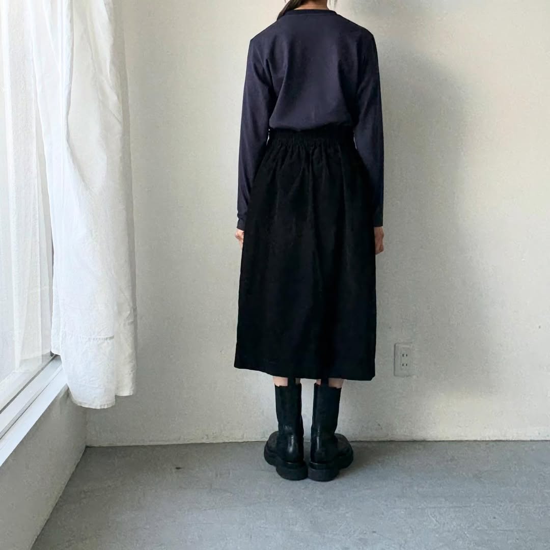 OLDMANS TAILOR OMTラバープリント長袖Tシャツ　ネイビー