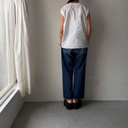 homspun コンパクトウェザーノースリーブブラウス　ホワイト