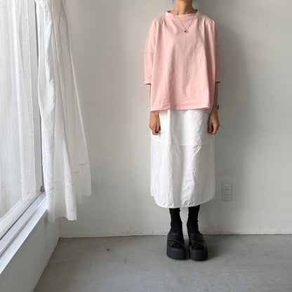 🟡水曜日入荷分予約受付中🟡 
Linenya  テラヴェ7分袖Tシャツ　ペールピンク