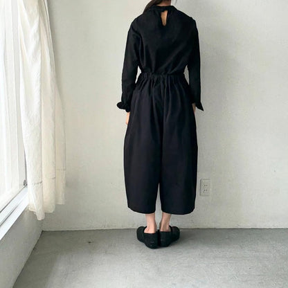 atelier d'antan Perriereコットンワイドパンツ　ブラック