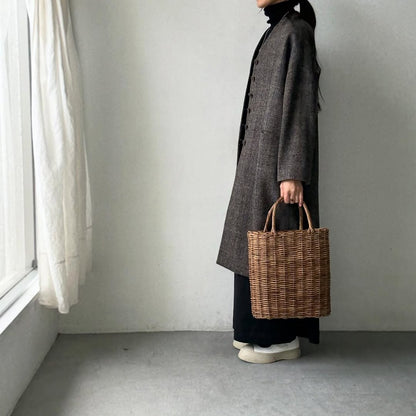 atelier naruse ハリスツイードウールコクーンコート