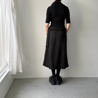 R&D.M.Co  リネンガーメントダイフリルデコレーションスカート