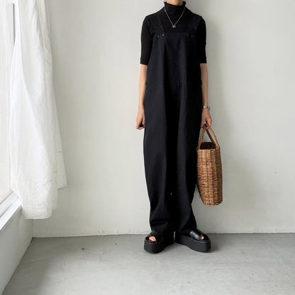 atelier naruse コットンリネンスラブオーバーオール