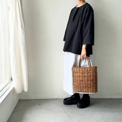 atelier d'antan Bouvetコットンプルオーバー　  ダークグレー