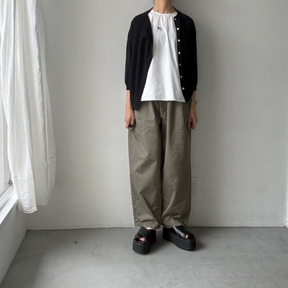 homspun  パルキーシーチングノースリーブブラウス　ホワイト