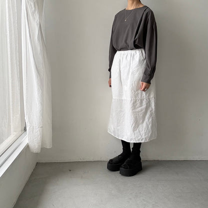 atelier naruse  オーガニックコットンタックブラウス