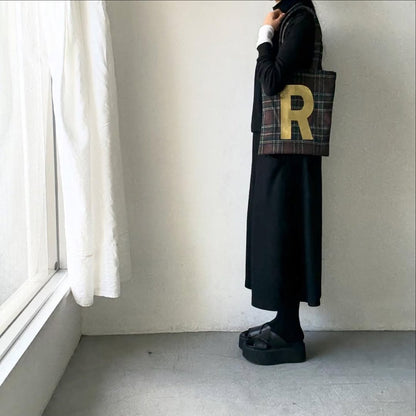 R&D.M.Co  ウールタータンチェックRトートバッグ