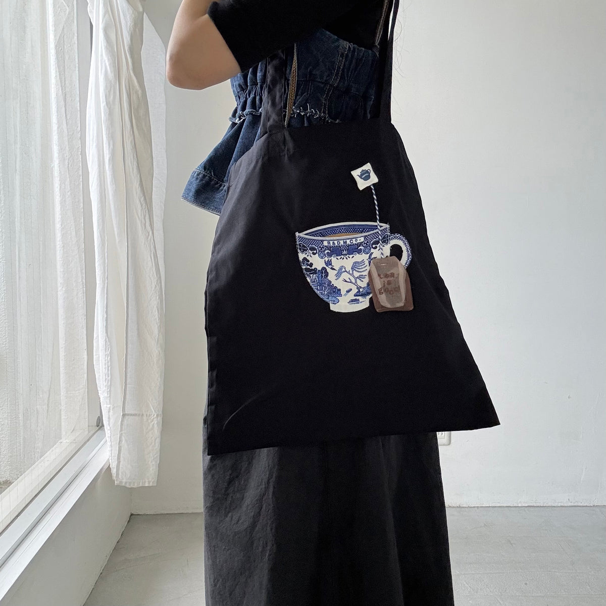 R&D.M.Co  BLUE WILLOWミルクティートートバッグ