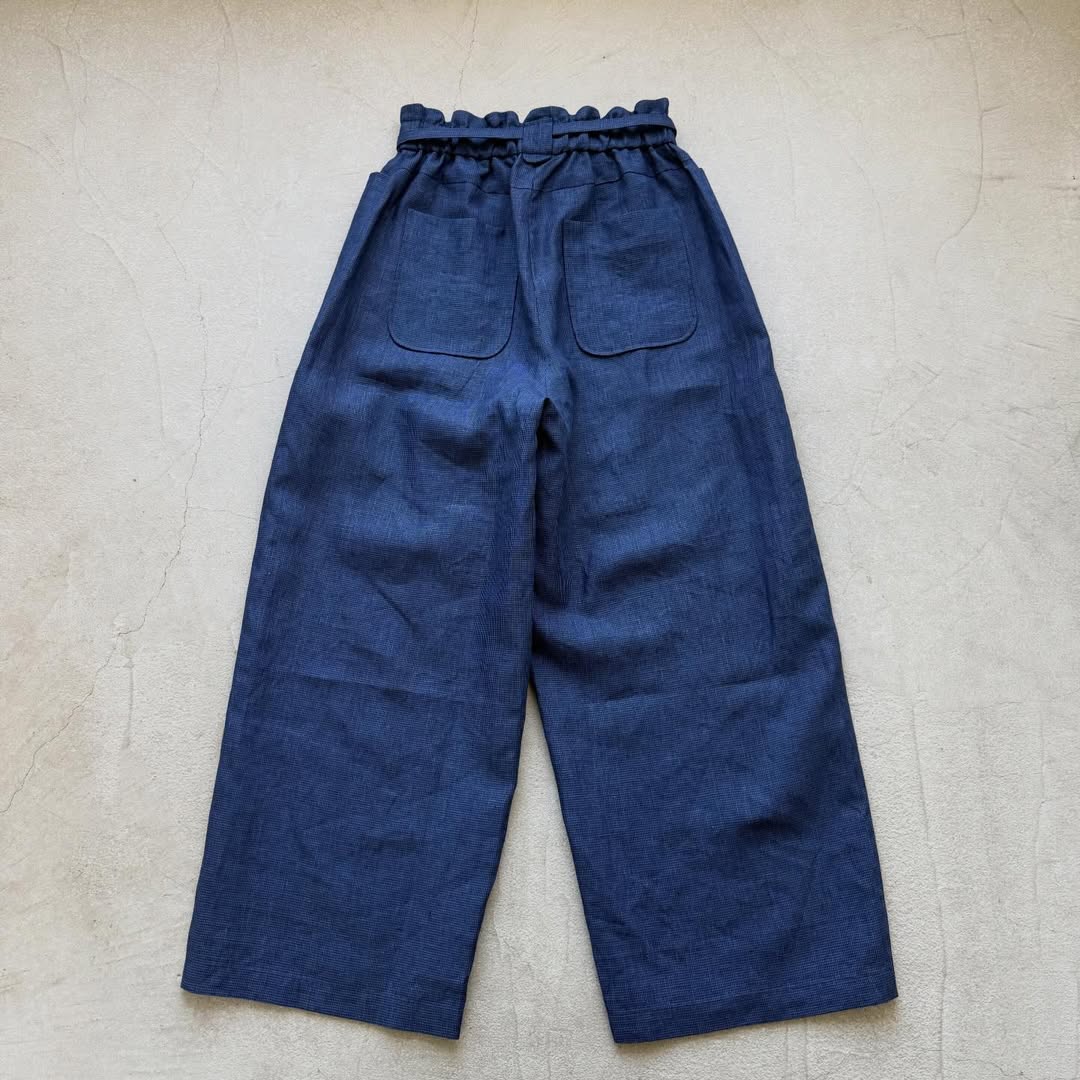 MAGALI インディゴリネンロングパンツ