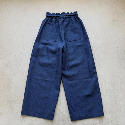 MAGALI インディゴリネンロングパンツ