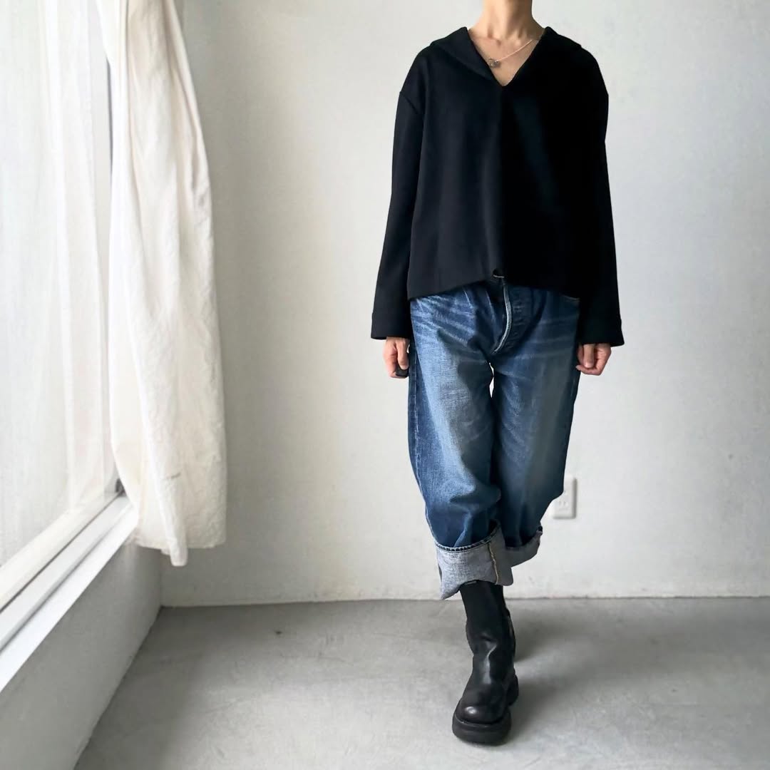 TENNE HANDCRAFTED MODERN カシミアセーラープルオーバー – blanc