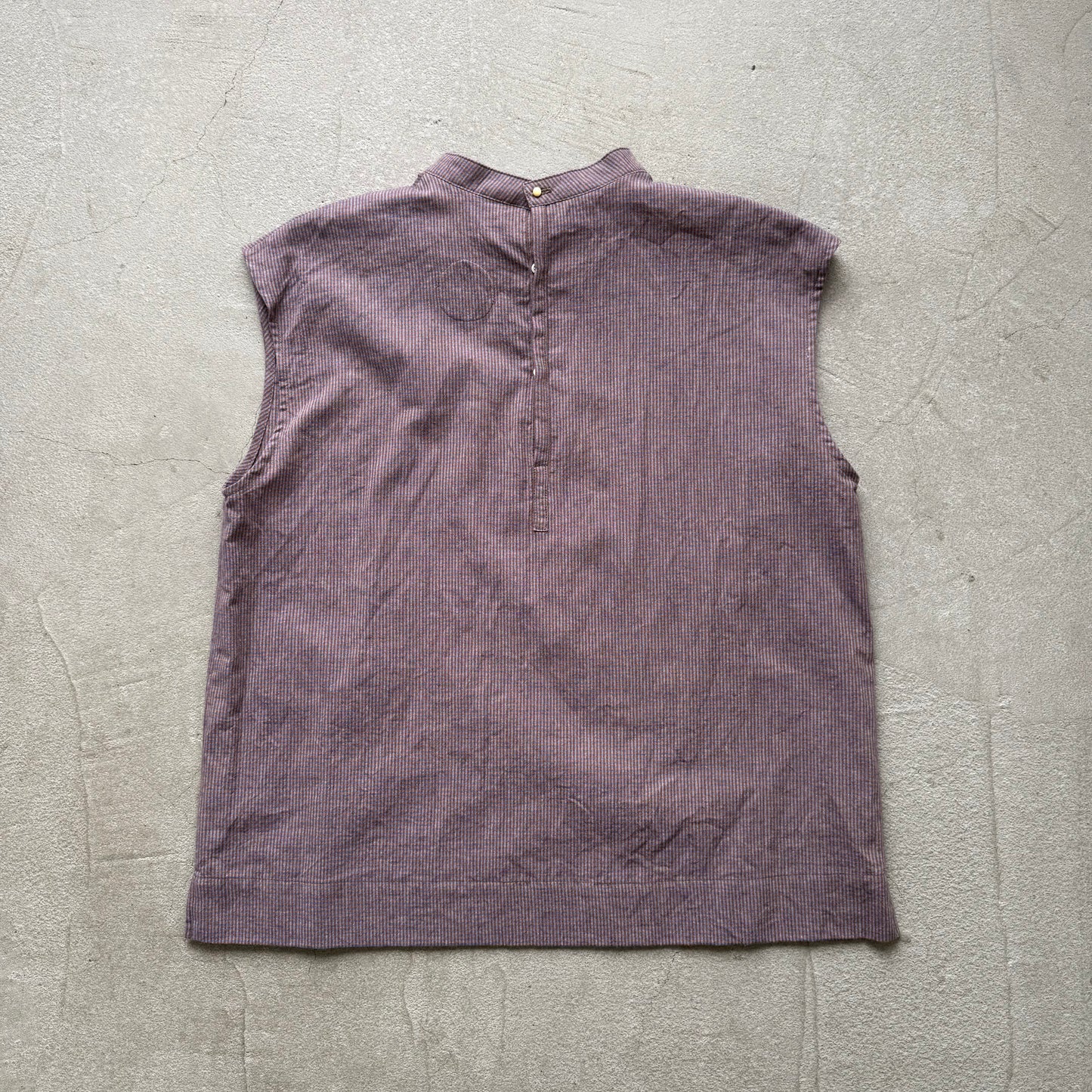 atelier d'antan Pigott コットンリネンノースリーブシャツ