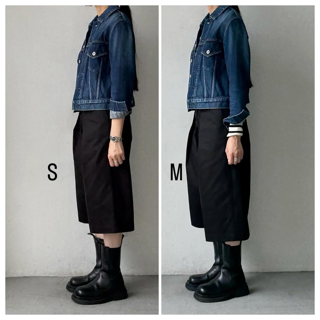 R&D.M.Co  チノクロスガウチョパンツ　ブラック