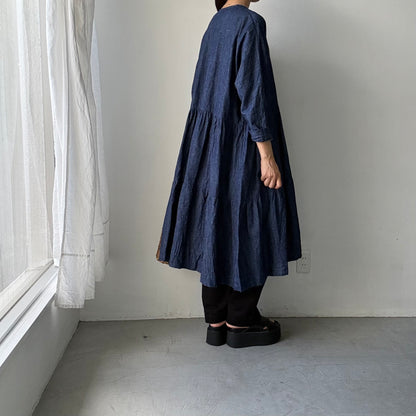jujudhau デッドストックデニムティアードドレス