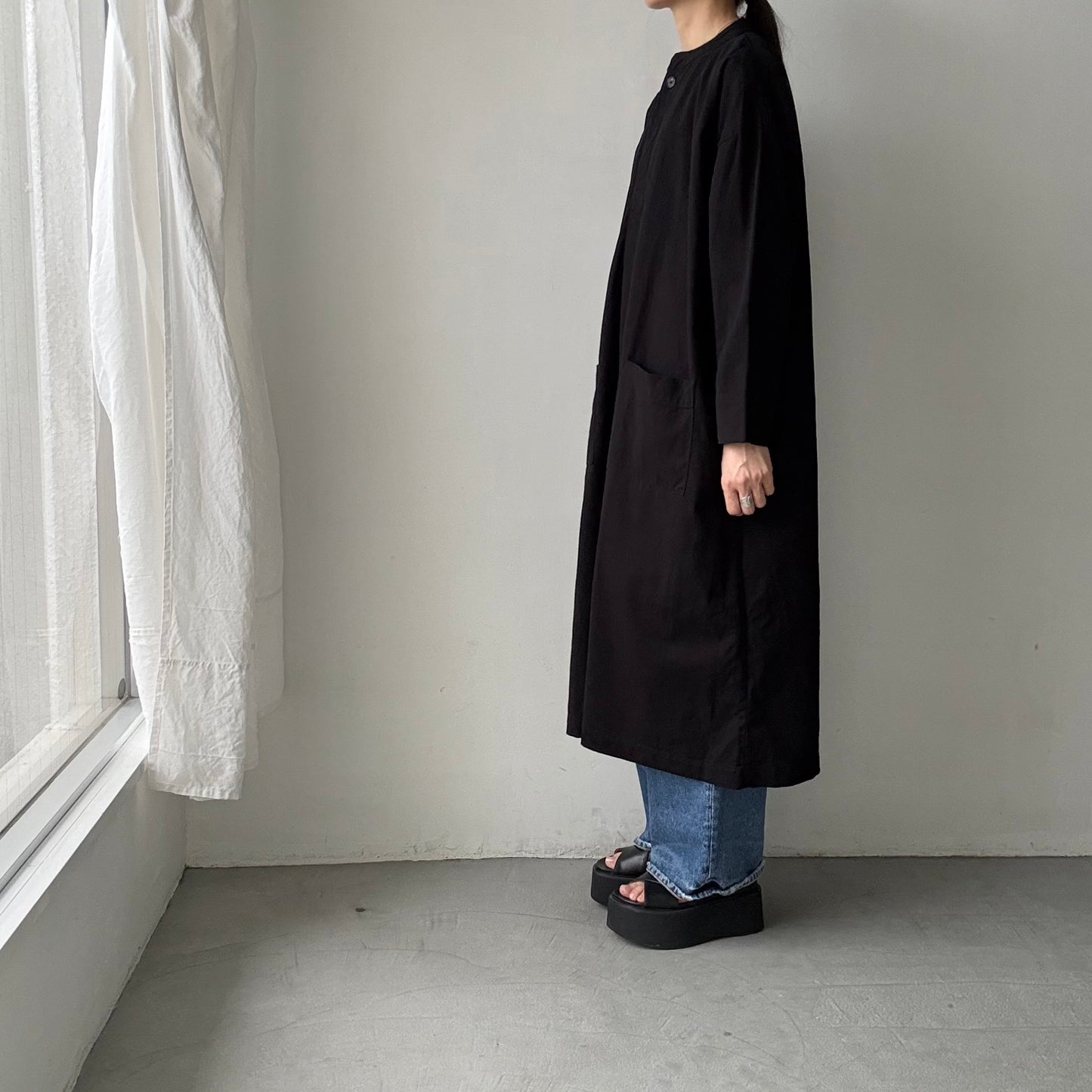 jujudhau デッドストックコットンプルオーバードレス
