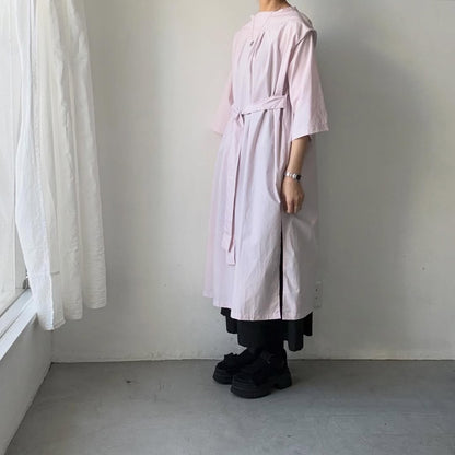ayanoguchiaya　フリップロングシャツドレス　ローズ