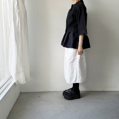 homspun  ワッフルノースリーブプルオーバー　ネイビー×ネイビー