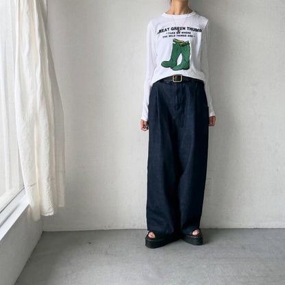 R&D.M.Co グリーンブーツ長袖Tシャツ