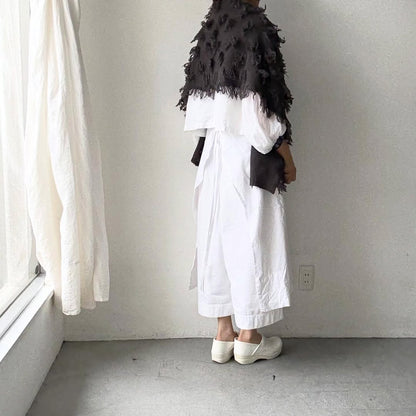 homspun ラムフリンジストール　グレー