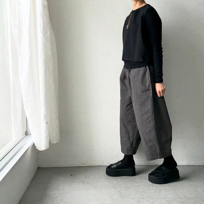 Linenya  タックワイドパンツ