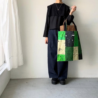 R&D.M.Co  モザイクグラフィティトートバッグ　グリーン