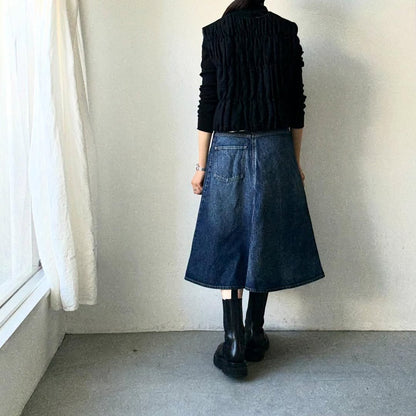 R&D.M.Co  デニムフリーフェイシングスカート