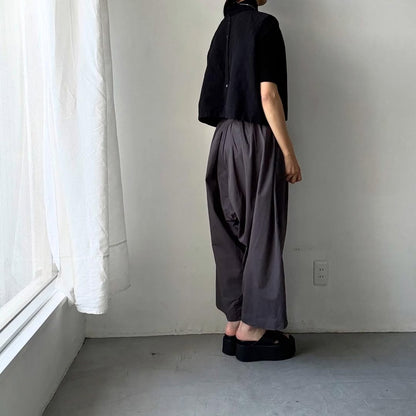 jujudhau  デッドストックコットンワイドパンツ　グレー