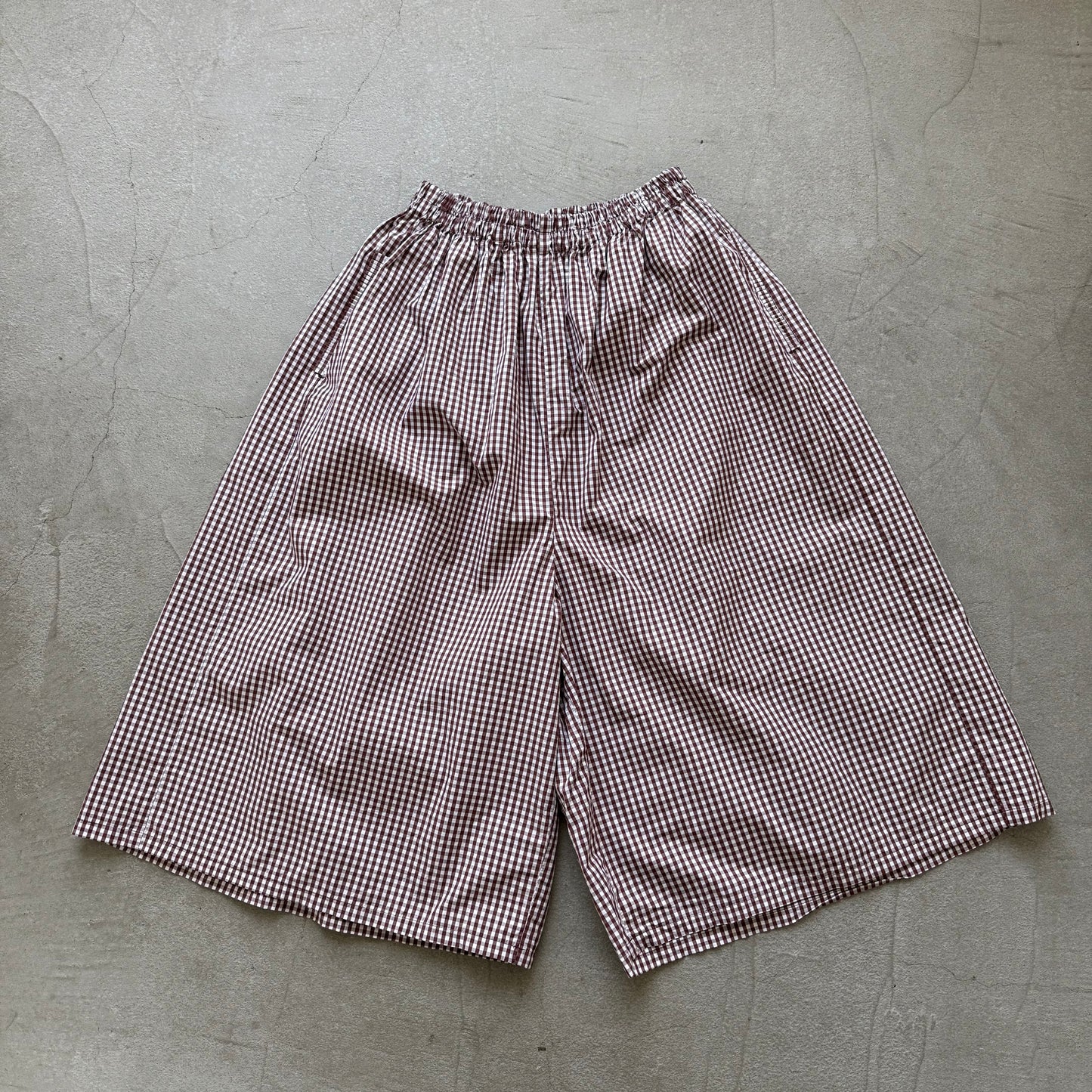 homspun ギンガムチェックタイプライターキュロットパンツ
